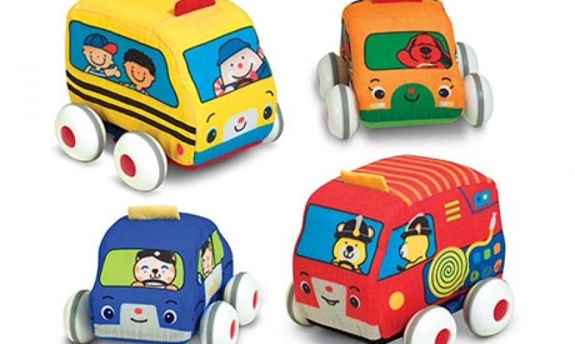 melissa & doug pull back town vehicles