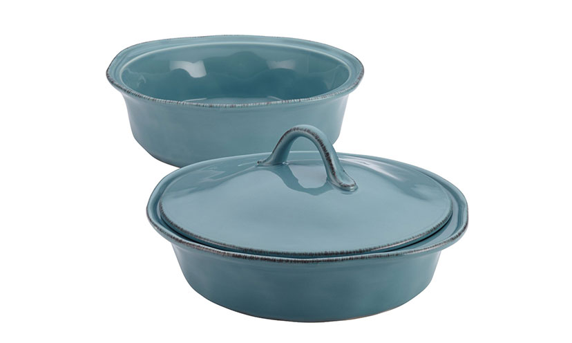 Save 64% Off On A Rachael Ray Cucina Stoneware Three-Piece Casserole Set!