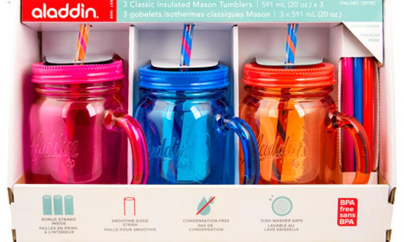Get a Free Aladdin plastic Mason Jar!