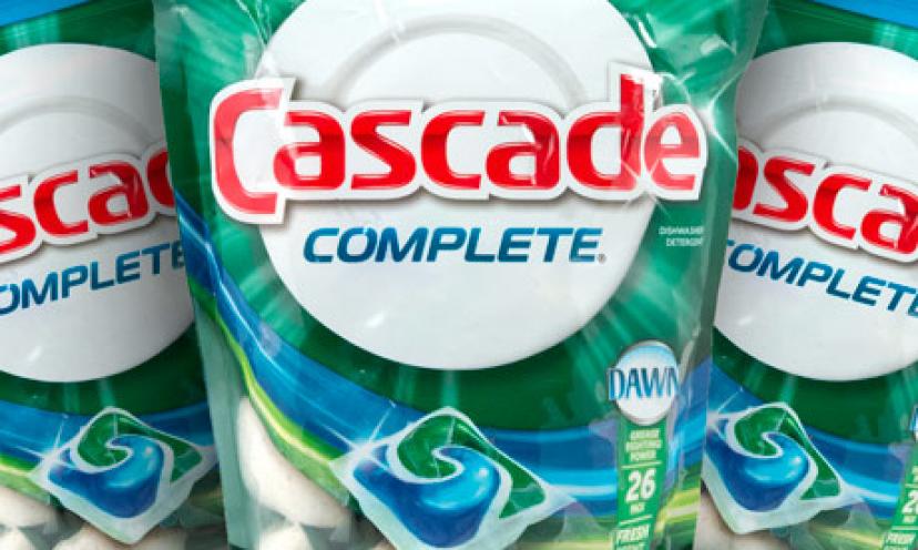 Get Your Free Cascade Pods Dishwasher Detergent Sample!