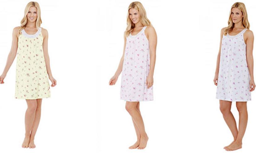 Lighten Up With Carole Hochman Violet Garden Chemise!