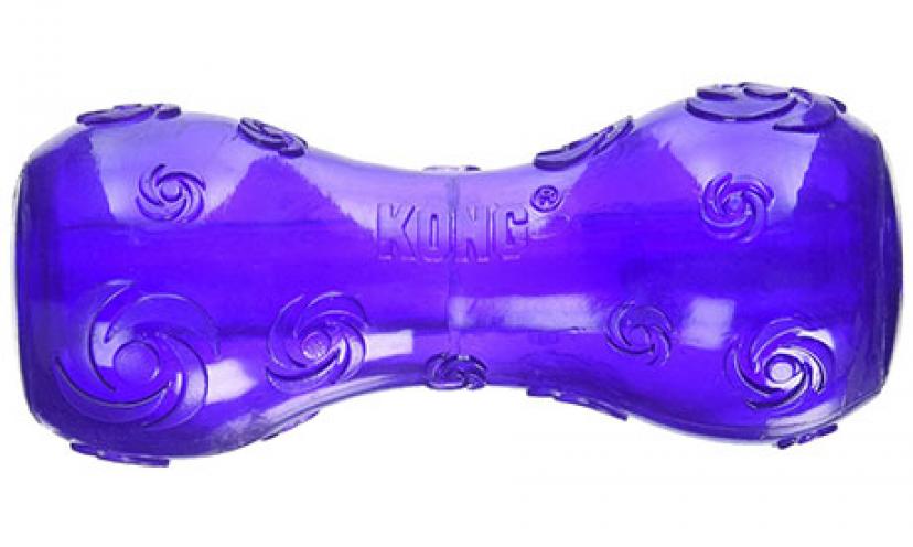 Save 41% Off KONG Squeezz Dumbbell Dog Toy!