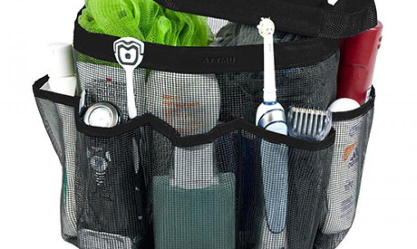 Get 60% Off on Attmu Oxford Mesh Shower Tote Bag Black!