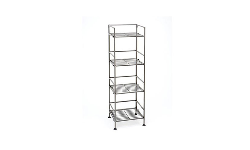 Save 21% off a 4-Tier Iron Square Shelving Tower! – Get It Free