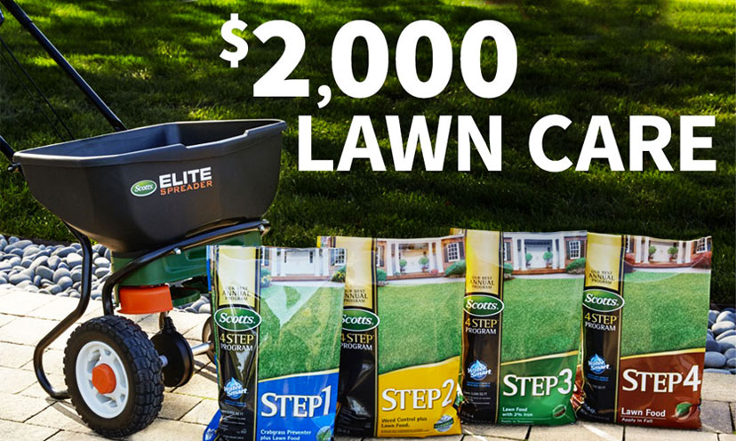 Enter for a chance to win a scotts four step lawn care program get it free