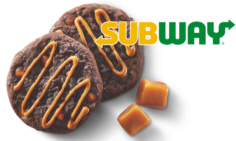 subway cookie brownie caramel freebies