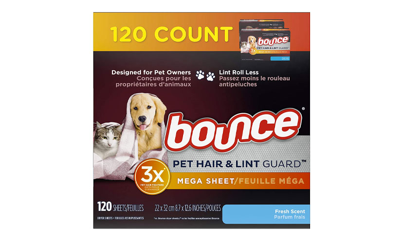 Save 31% on Bounce Pet Hair Dryer Sheets! – Get It Free